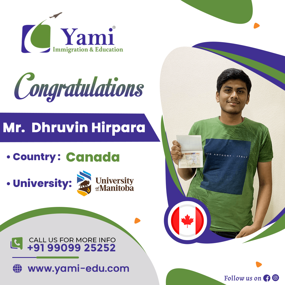 Yami Immigration   Dhruvin Visa For Canada